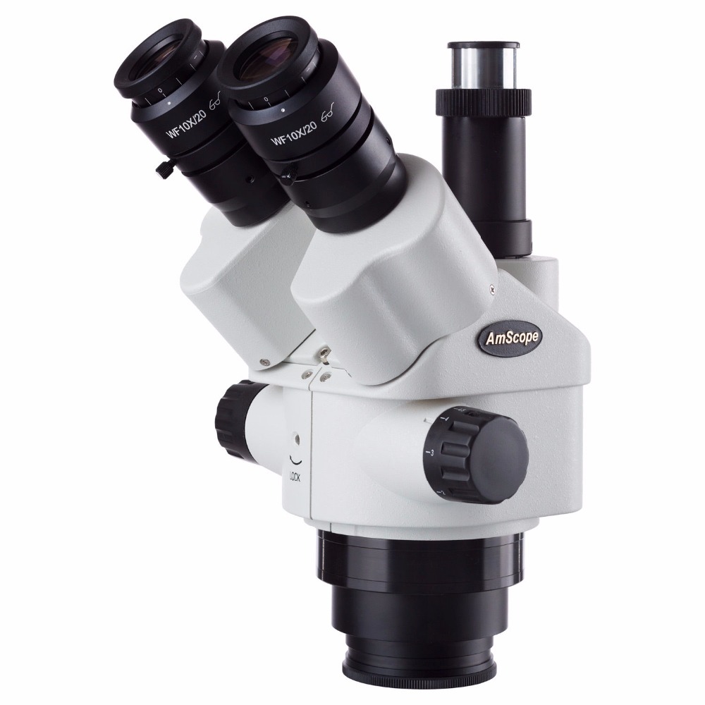 Trinocular Stereo Microscope 7X-45X - Cabezal de microscopio estéreo con zoom