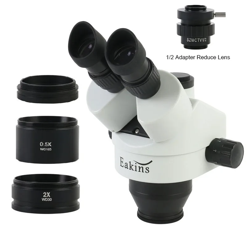Trinocular Stereo Microscope 7X-45X - Microscopio estéreo Trinocular 7X 90X WF10X/22mm