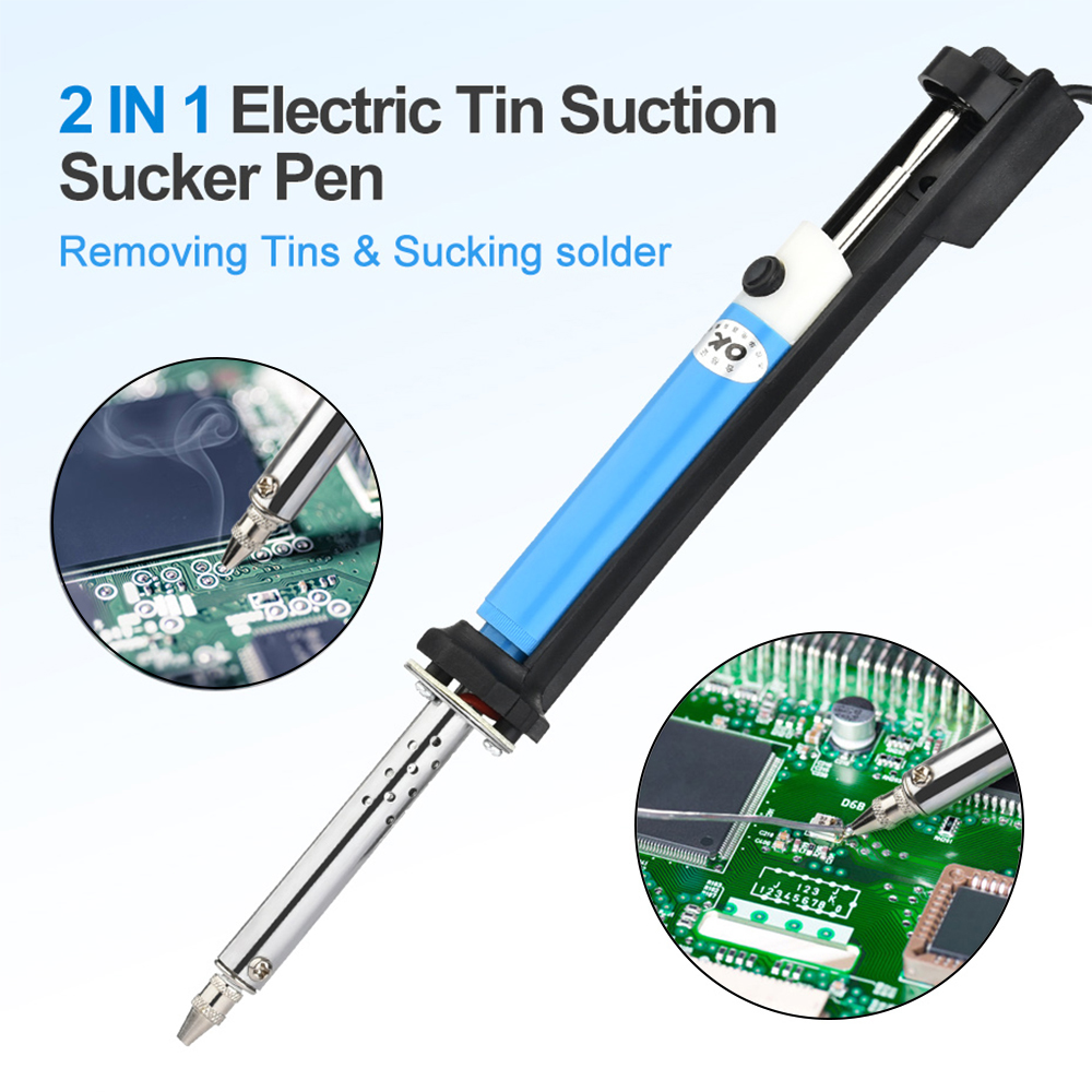 Desoldering Pump Electric Vacuum Station - Máquina desoldadora eléctrica AC 110V/220V, pluma,