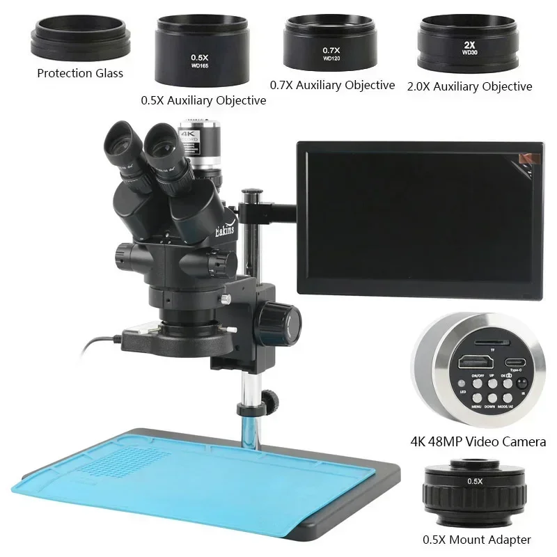 Microscopio estéreo Trinocular - Trinocular Stereo Microscope 7X-45X reseña y precio