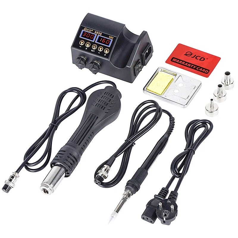 Estación de soldadura JCD 2 en - 2 In 1 Soldering Rework Station 750W reseña y precio
