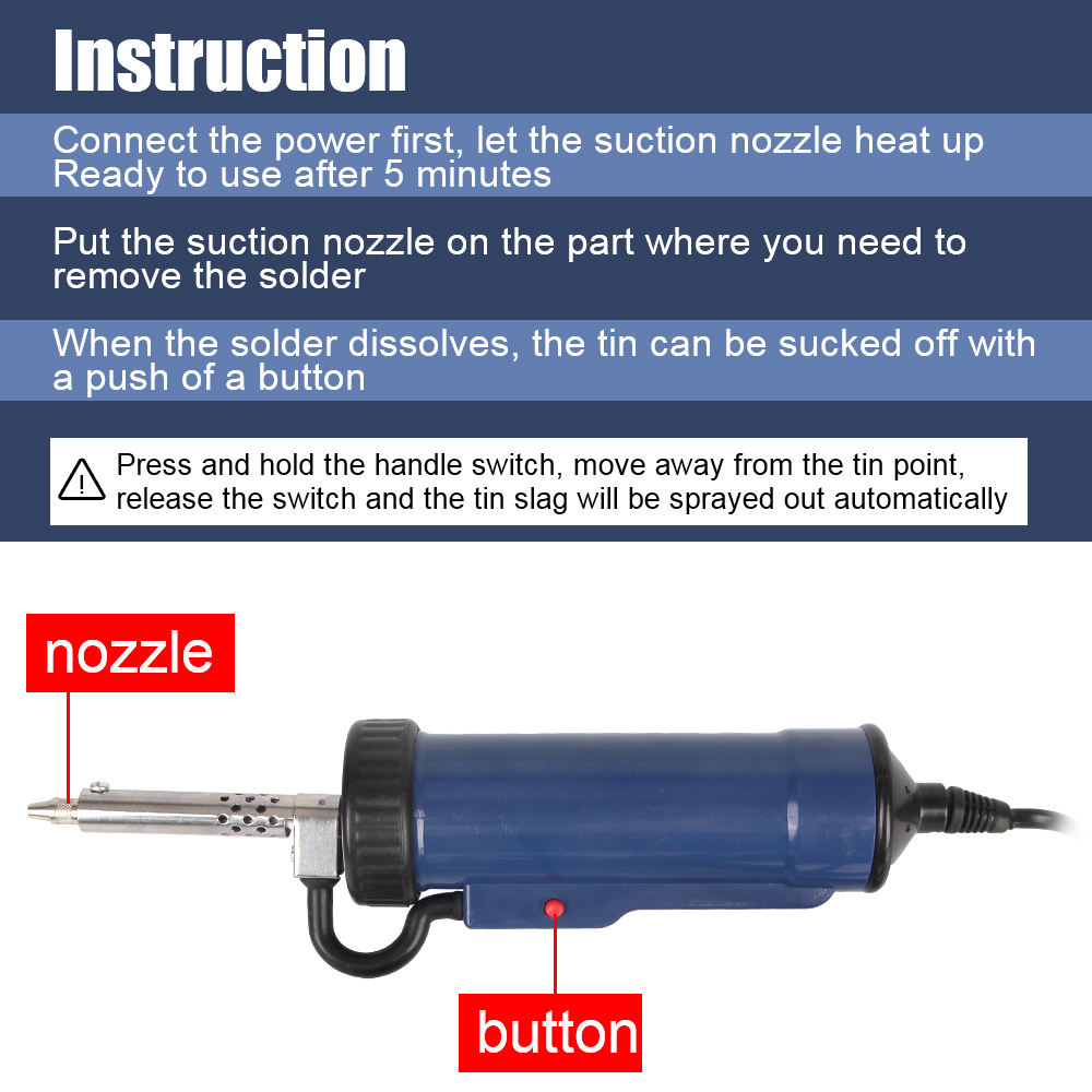 Aspiradora con ventosa de esta - Desoldering Pump Electric Vacuum Station reseña y precio