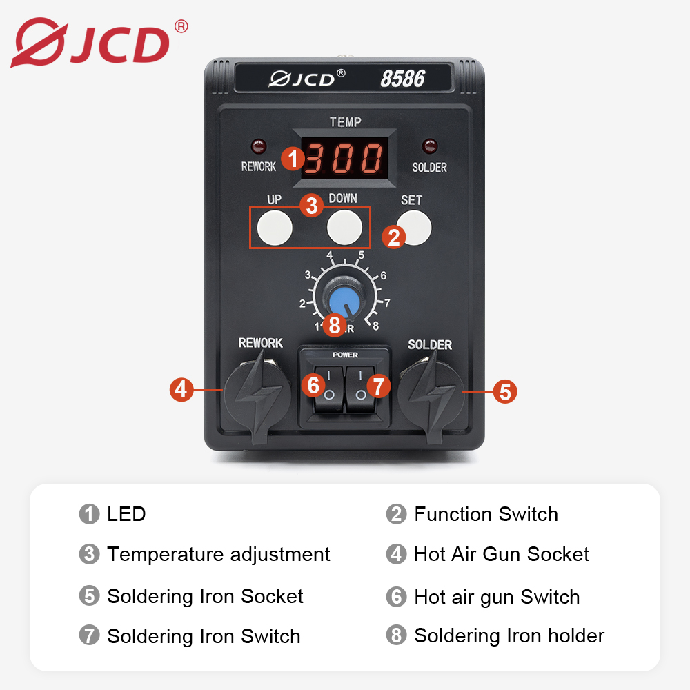 Estación de soldadura digital  - 2 In 1 Soldering Rework Station 750W reseña y precio