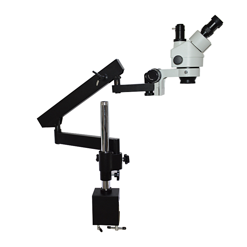 Microscopio estéreo trinocular - Articulating Arm Boom Stand Microscope reseña y precio