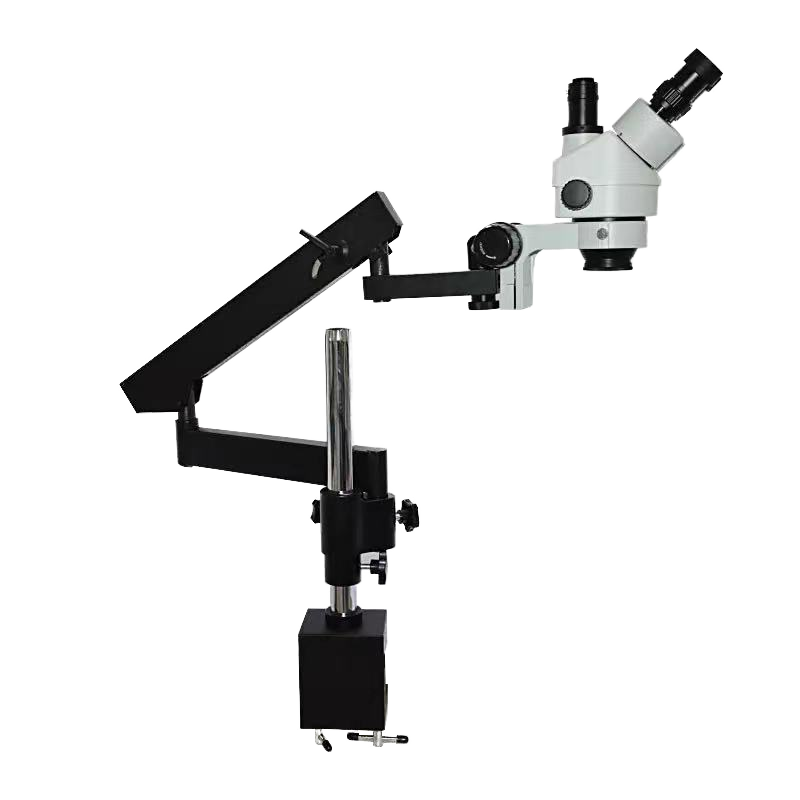 Microscopio estéreo Trinocular - Articulating Arm Boom Stand Microscope reseña y precio