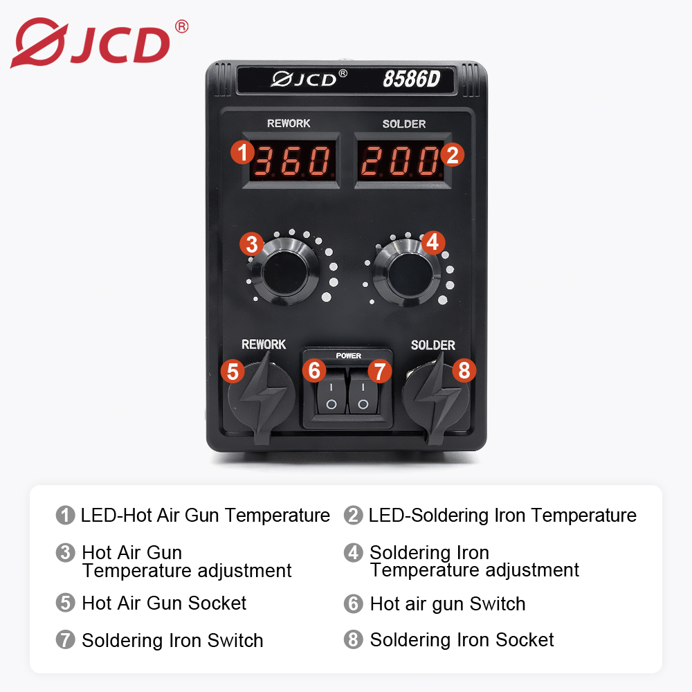 Estación de soldadura 2 en 1 J - 2 In 1 Soldering Rework Station 750W reseña y precio